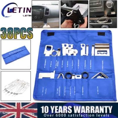38x Stereo Removal Keys Tool Set Release Extraction Car CD Radio Audio Head Unit - Image 1 of 4