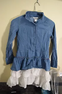 American Girl WESTERN CHAMBRAY Blue Denim Dress GIRLS 14 AG Doll Matching Outfit - Picture 1 of 13