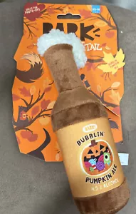 Bark Tails Bubblin' Pumpkin Ale para perros. Juguete chirriante para perro. Xs-M. - Imagen 1 de 1