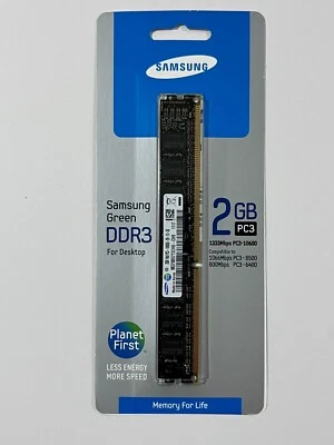 New Samsung 2GB DDR3 1333MHZ PC3-10600 240Pin DIMM M379B5773CH0 - Image 1 of 3