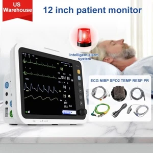 Bedside Patient Vital Signs Monitor 12.1" ECG/NIBP/TEMP/RESP/SPO2/PR ICU - Picture 1 of 13
