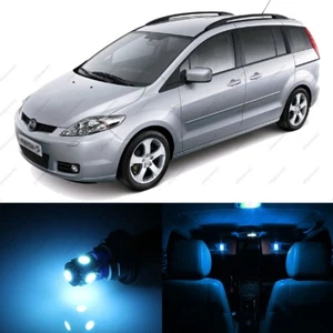 10 x ICE BLUE LED Interior Lights Package For 2006 - 2010 Mazda 5 + PRY TOOL - Picture 1 of 7