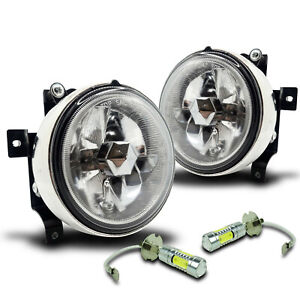 For 03-06 Honda Element Fog Lights w/Wiring Kit High Power COB LED Bulbs - Clear