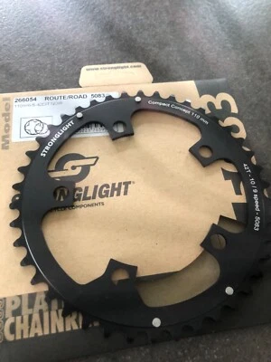 Stronglight  9/10 Speed Chainring | 110mm BCD | Black Alloy 42 Tooth - Image 1 of 3