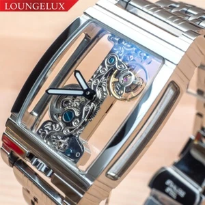 Reloj mecánico manual Silver Bridge para hombre - Correa de metal de acero inoxidable - Imagen 1 de 10