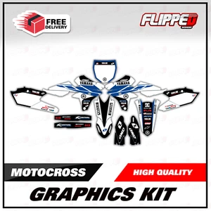 Yamaha YZF250 450 2014 - 2017 Graphics Kit Original Decals Stickers Wrap MX Whit - Picture 1 of 2