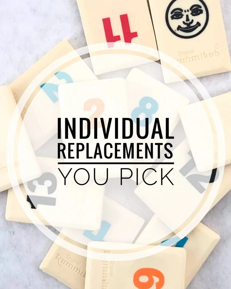 Azulejos Rummikub individuales grabados traseros piezas de juego de repuesto - tú eliges  Foto 1 de 3