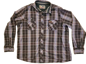 Mossy Oak Men Flannel Button Shirt XXLarge Pearl Snaps LS Country Plaid 82435 - Picture 1 of 7