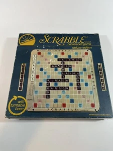 Scrabble Deluxe 1982 Turntable Rotating Board Game PARTS ONLY 95 TILES - Picture 1 of 7
