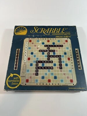 Scrabble Deluxe 1982 Turntable Rotating Board Game PARTS ONLY 95 TILES - Image 1 of 4