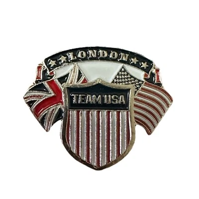 2012 OLYMPICS LONDON ENGLAND TEAM USA FLAG TEAM US OLYMPICS PIN - Image 1 of 2