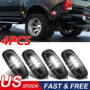 4pcs Smoked White LED Fender Bed Side Marker Lights For Dodge RAM 2500 3500 HD - Picture 1 of 9
