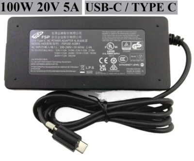 Genuine FSP 100W USB-C Adapter Type C Charger for Elo E850591 FSP100-A1BR3 - Image 1 of 3