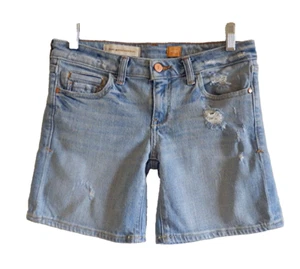 Pantalones cortos de jean para mujer Pilcro Anthropologie STET elásticos azul talla 25 excelentes - Imagen 1 de 2