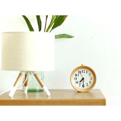 New Lemnos RIKI ALARM CLOCK Alarm Clock Natural Table Clock - Image 1 of 4