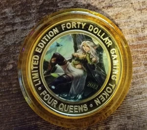 Four Queens Forest Fairy 2022 $40 gorra amarilla .999 Silver Strike lanzada en junio - Imagen 1 de 2
