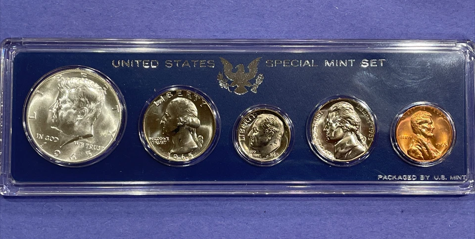 1965 US Special Mint Set Coins In Genuine Government SMS Holder - Image 1 of 4