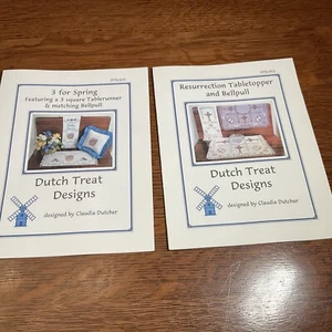 LOT OF 2 VERY RARE DUTCH TREAT DESIGNS CROSS STITCH CHART - Picture 1 of 6