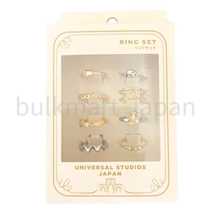 US Size 6 Peanuts Snoopy Ring Set Gold & Silver NWT Universal Studios Japan - Picture 1 of 4