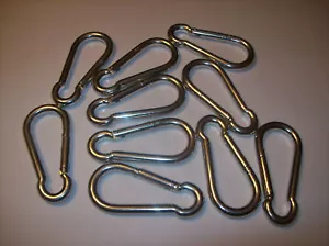 10 SNAP HOOK CARABINERS 7/16" 1000lb STRENGTH CZCSH7 - Picture 1 of 1