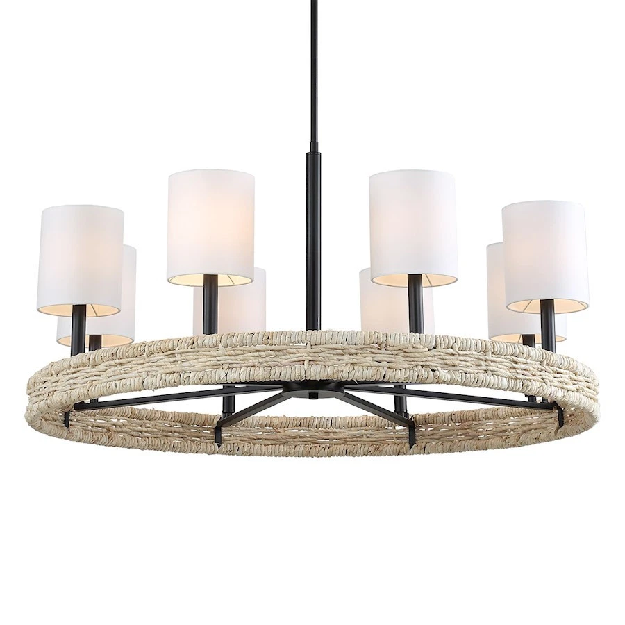 Uttermost Faiyam 8 Light Rattan Chandelier, Dark Bronze - 21393 - Image 1 of 1