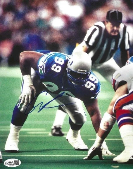 Signed 8x10 CORTEZ KENNEDY Seattle Seahawks Autographed photo - w/JSA COA - Image 1 of 1