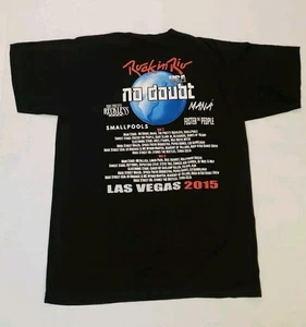 Camisa Y2K Rock In Rio Las Vegas 2015 Tour Sin duda, Metallica, Maná Talla Grande - Imagen 1 de 9
