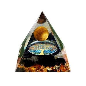Moonstone Crystal Orgone Pyramid Ogan Crystal Energy Tower Nature Reiki Chakr... - Picture 1 of 8