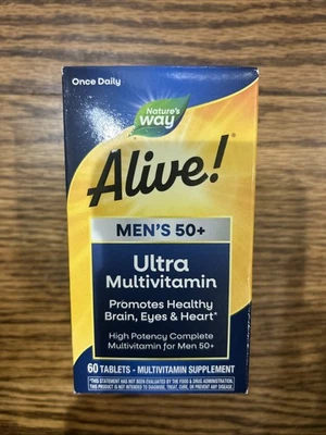 Nature's Way Alive! Men’s 50+ Daily Ultra Multivitamin, High Potency NIB - Image 1 of 3