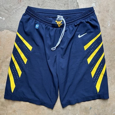 Nike West Virginia University WVU Mountaineers NCAA Basketball Shorts Medium M - Image 1 of 4