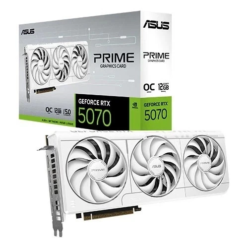 Asus Geforce Rtx 5070 Prime White Oc 12Gb Gddr7/Pci Express 5.0/2587Mhz/28000Mhz - Image 1 of 1