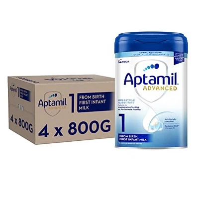Aptamil Advanced 1 First Infant Baby Milk Powder Formula, from Birth, 800g (Pack - Image 1 of 4