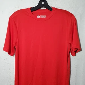 Majestic Shirt Youths XL Red Evolution Tee Manica Corta Girocollo Cool Base Nuova senza etichette - Foto 1 di 7