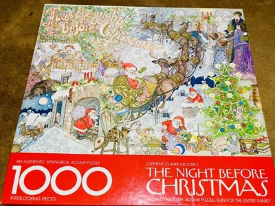 Vintage 1975 Springbok Puzzle “Twas The Night Before Christmas” 1000 PC Puzzle - Image 1 of 4