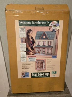 New in Open Box Vermont Farmhouse Jr. J-M4017 Real Good Toys Dollhouse Kit - Image 1 of 4
