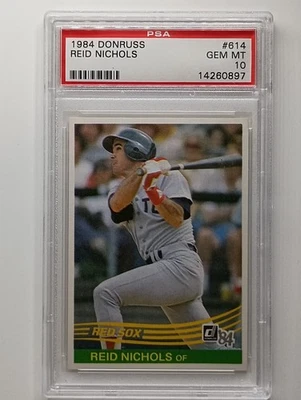1984 Donruss #614 Reid Nichols PSA Gem Mint 10! - Image 1 of 2