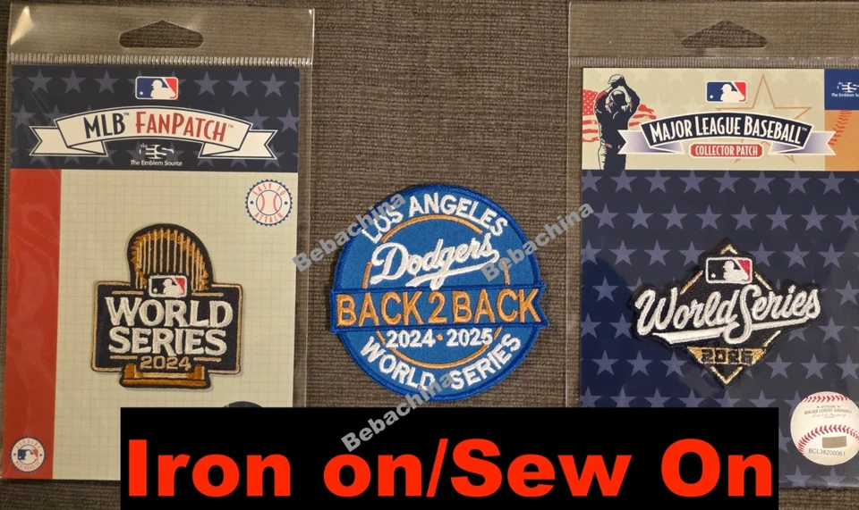 2025 Dodgers World Series Patch Back 2 Back Champions Jersey Patch 2024 Patch V2 - Image 1 of 1