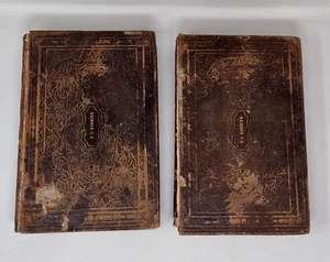 1848 Cottage Familienbibel mit altem und neuem Testament 2 Bände Hardcover - Bild 1 von 19