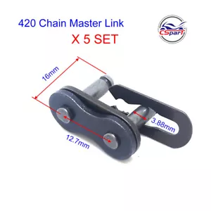 5PCS 420 Chain Master Link For XR CRF 50CC 70CC 90CC 110CC 125CC Dirt Pit ATV - Picture 1 of 1