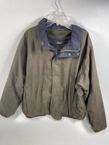 Perry Ellis Portfolio Mens Jacket XL Brown Full Zip Microfiber W Removable Liner - Picture 1 of 11