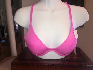 NWT ON GOSSAMER FUSHA LACE BACK PLUNGE UNDERWIRED LIGHTLY PADDED BRA ~ 32C - Picture 1 of 8