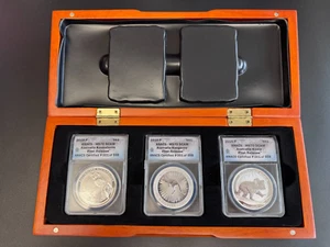 Australia 2016 P 1 oz Silver Dollar MS70 NGC FR Set Koala, Kangaroo, Kookaburra - Picture 1 of 6