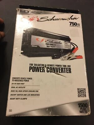 Schumacher 750 Watts Power Converter Extremely Heavy Duty 1500 Peak Watts - Image 1 of 2