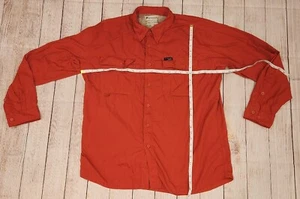 Columbia GRT Shirt Men's L Orange Rugged Ripstop Hiking Fishing Outdoor Omni Dry - Picture 1 of 3