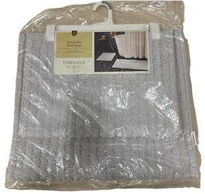 Quick Dry Bath Rug Set Light Gray - Threshold - 2 Piece - Picture 1 of 2