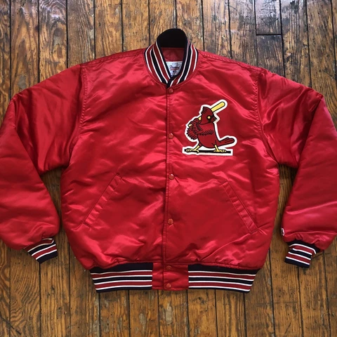 Vintage Starter St Louis Cardinals Diamond Collection Jacket Men Large Satin USA Cover