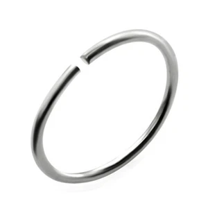 Solid Platinum 8mm Plain Nose Hoop Ring Piercing Body Jewellery 21g - Picture 1 of 1