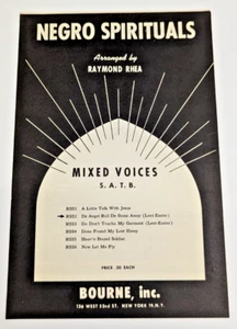Negro Spirituals 'De Angel Roll De Stone Away' Mixed Voices 1954 by Raymond Rhea - Picture 1 of 3