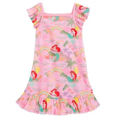 NUEVO CON ETIQUETAS Disney Store Ariel Camisón Sirenita Pijama Vestido Arco Iris Foto 1 de 2
