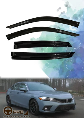 For Honda Civic Hatchback 2022-on Deflector Window Visors Guard Vent - Image 1 of 4